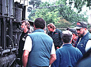 Convention guests checking out the Shay