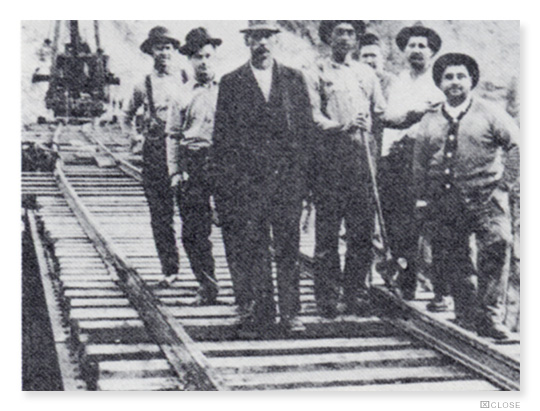 Leonardo di Tomasso at Golden Spike ceremony 1909